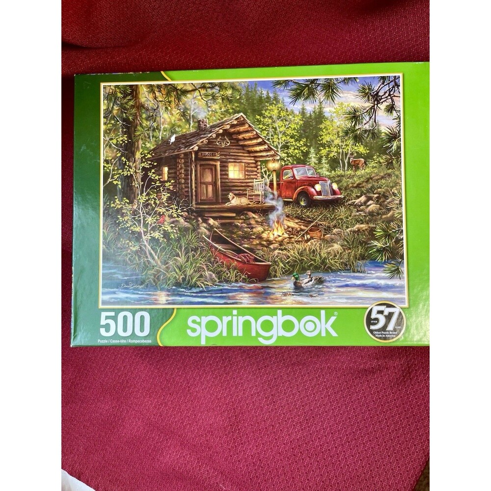 Springbok's 500 Piece Jigsaw Puzzle Cozy Cabin Life- New In Box